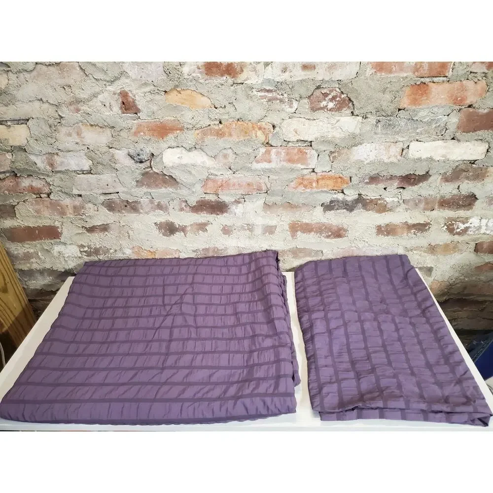 Plum Purple Full Size Duvet Cover w 2 Pillow Shams Set OEKO TEX Comforter Cover